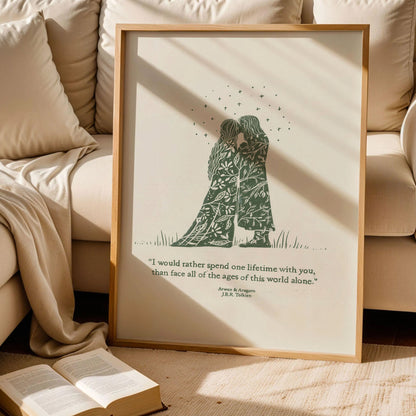 Aragorn and Arwen Lord of the Rings Poster