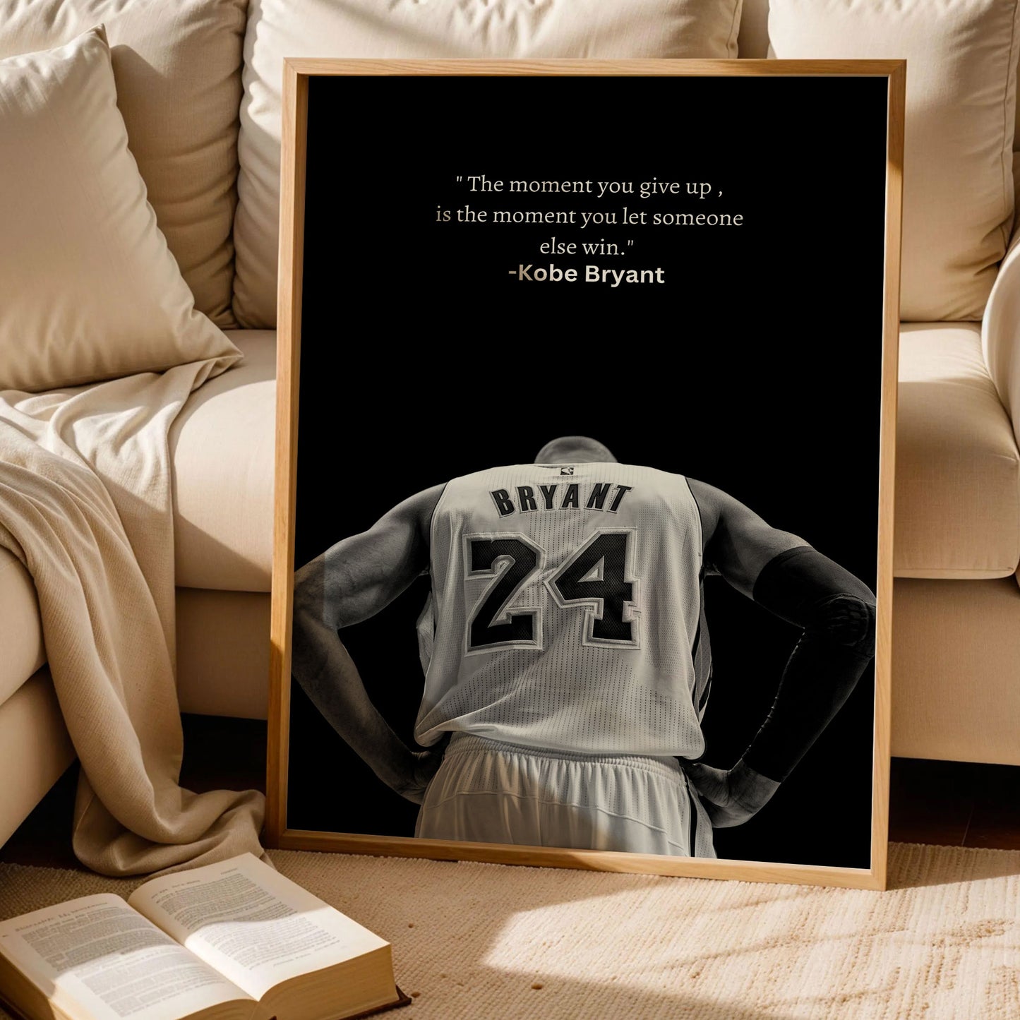 Kobe Kryant Poster, The Moment You Give Up Art Print
