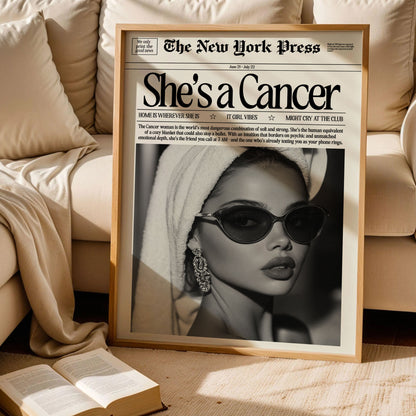 She’s a Cancer Zodiac Poster