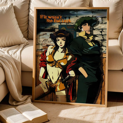 Cowboy Bebop Faye Valentine and Spike Spiegel Poster