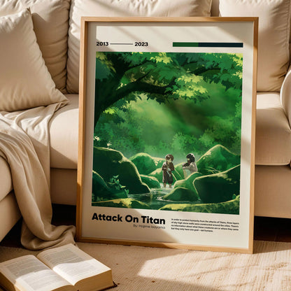 Attack on Titan Eren and Mikasa Poster