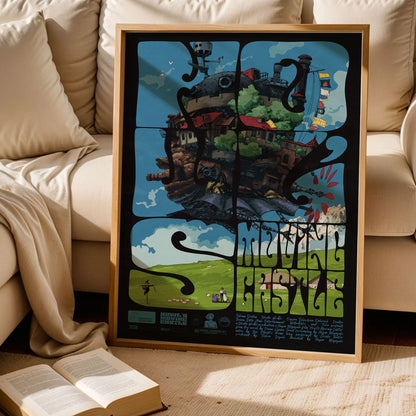 Howl's Moving Castle Studio Ghibli Poster