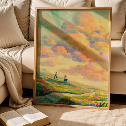 Howl & Sophie - Sunset Scenery Poster