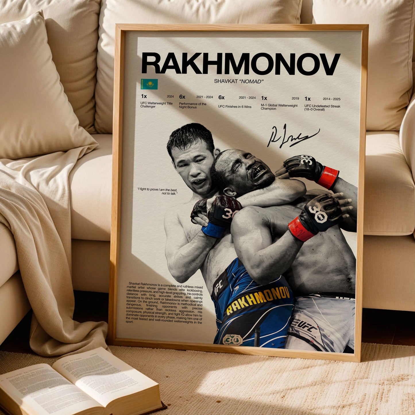 Shavkat Rakhmonov MMA Poster