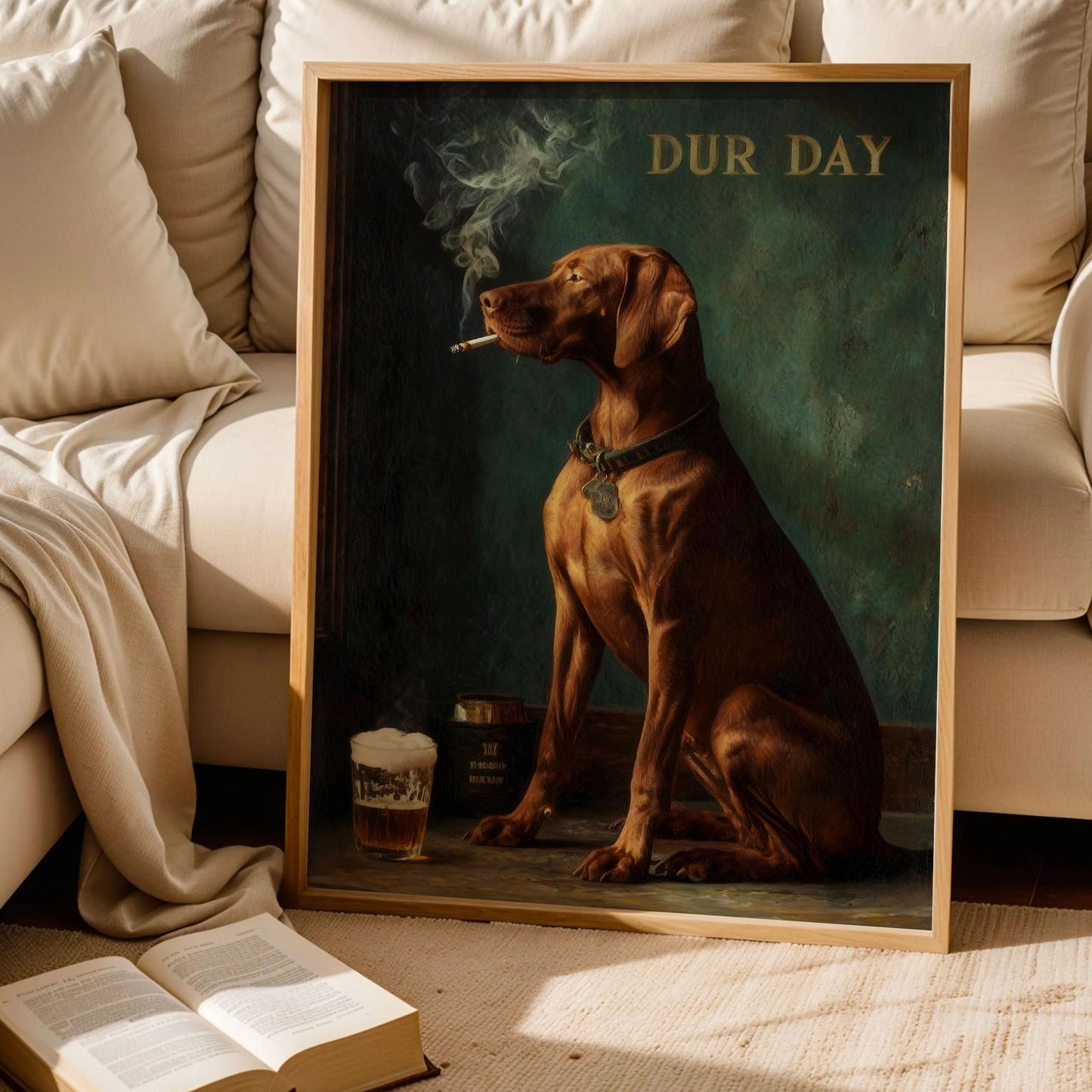 Vizsla In A Suit With A Cigar Poster