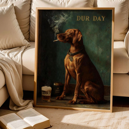 Vizsla In A Suit With A Cigar Poster