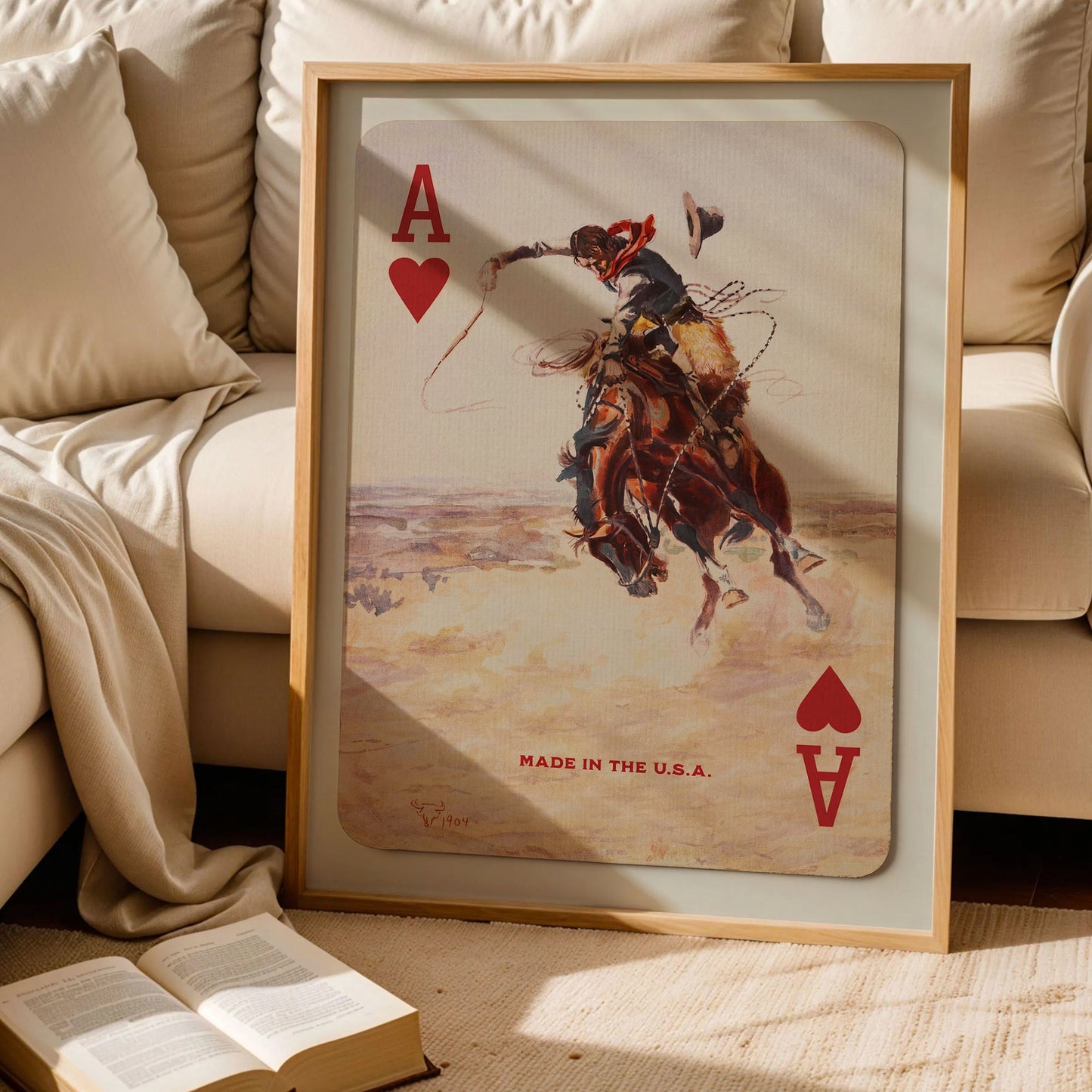 Cowboy Ace of Hearts Print