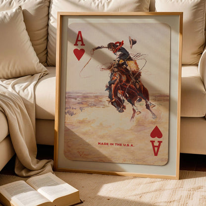 Cowboy Ace of Hearts Print