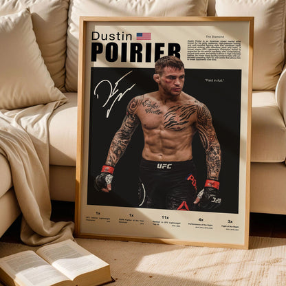 UFC fighter Dustin Poirier Poster