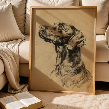 Hunting Dog Sketch Print