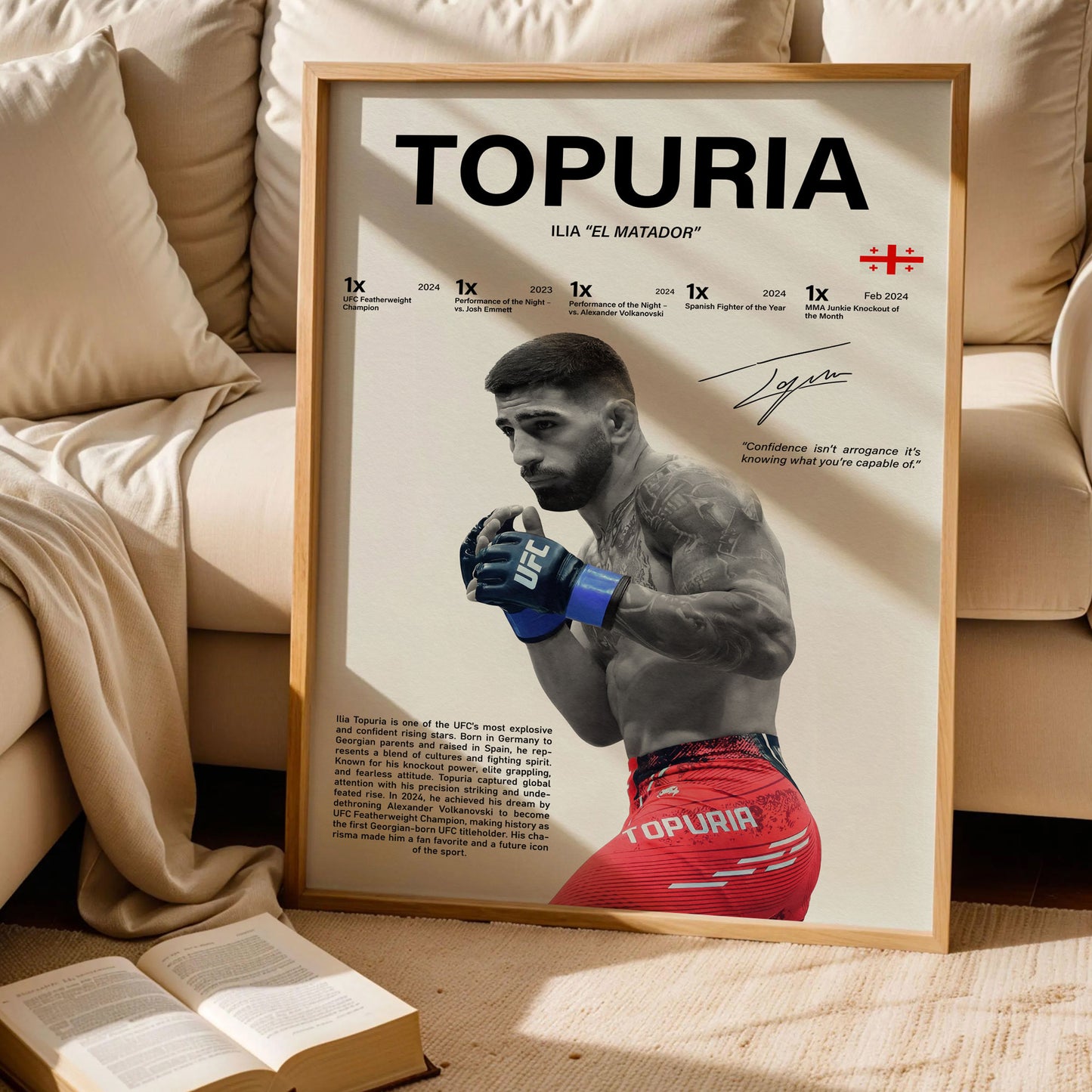 Ilia Topuria UFC Champion Poster