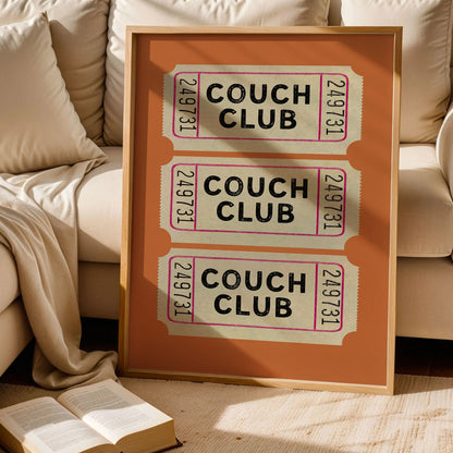 Couch Club Ticket Print