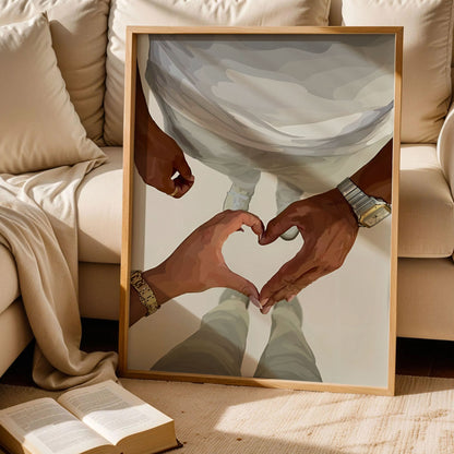 Black Love Art Print Gift For Coupple