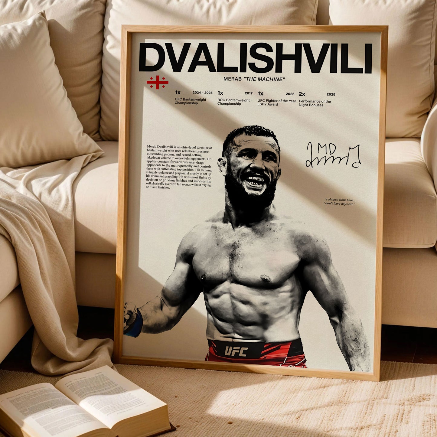 Merab Dvalishvili Poster