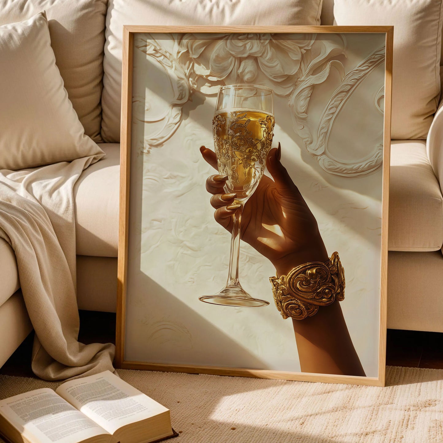 Black Girl Drinking Art
