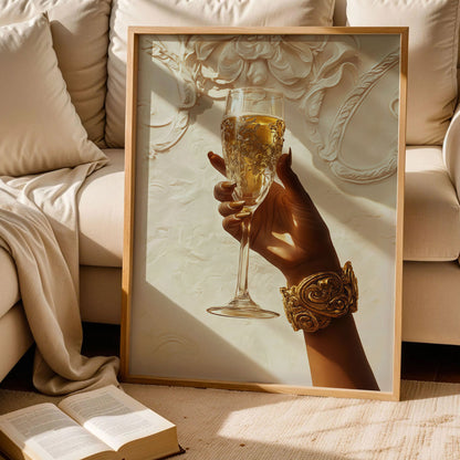 Black Girl Drinking Art