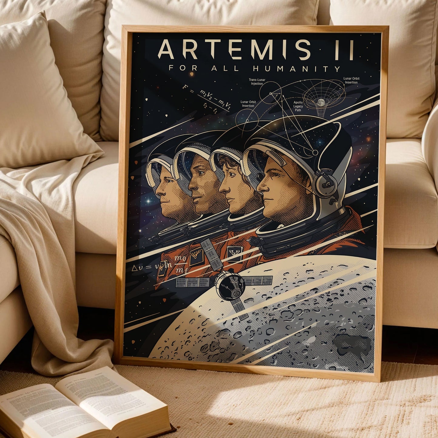 Artemis II For All Humanity Poster