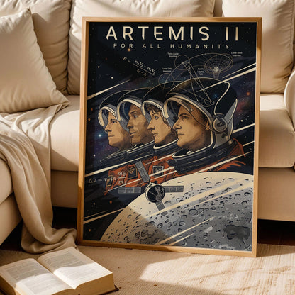 Artemis II For All Humanity Poster