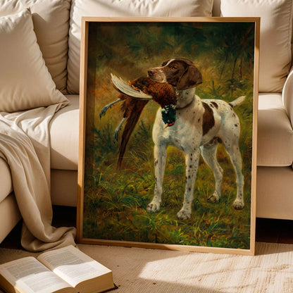 English Pointer Hunting Dog Print
