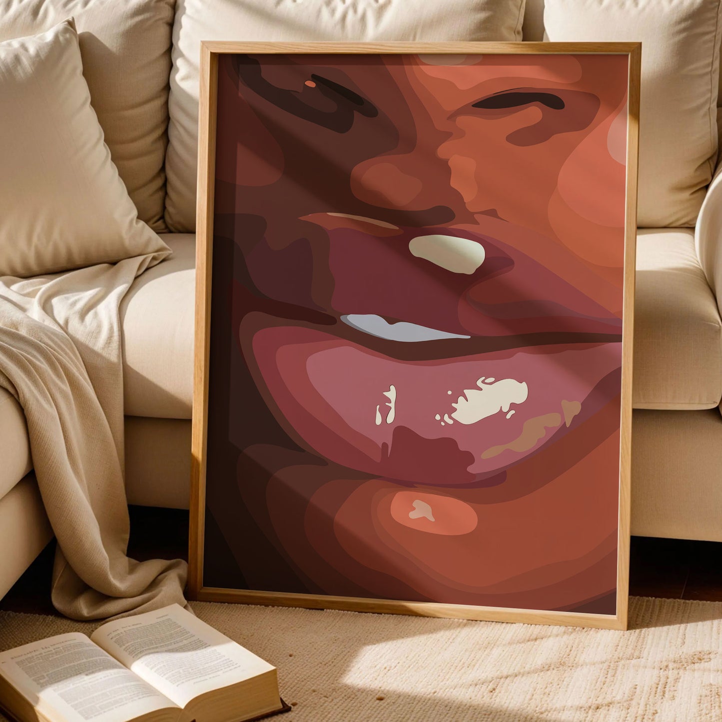 Black Woman Lips Art