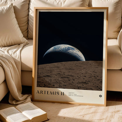 Artemis II Earthset Print Art