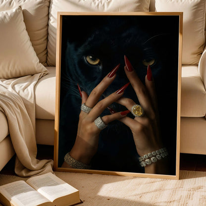 Luxus Black Tiger Poster