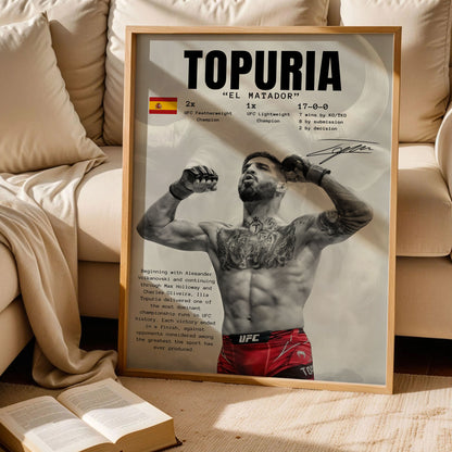 Cuadro De Ilia Topuria Ufc 2026 Poster