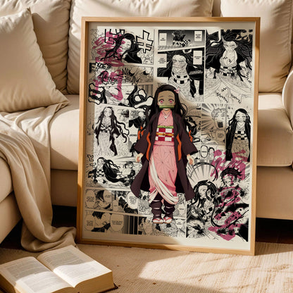 Nezuko Kamado Demon Slayer Anime Poster