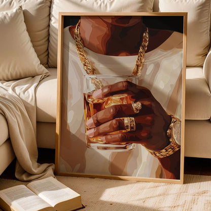 Black Man With Whiskey Poster