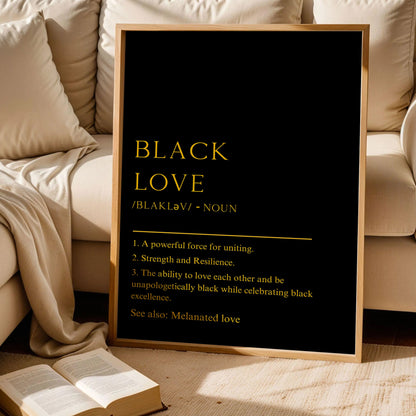 Black Love Quote Wall Art