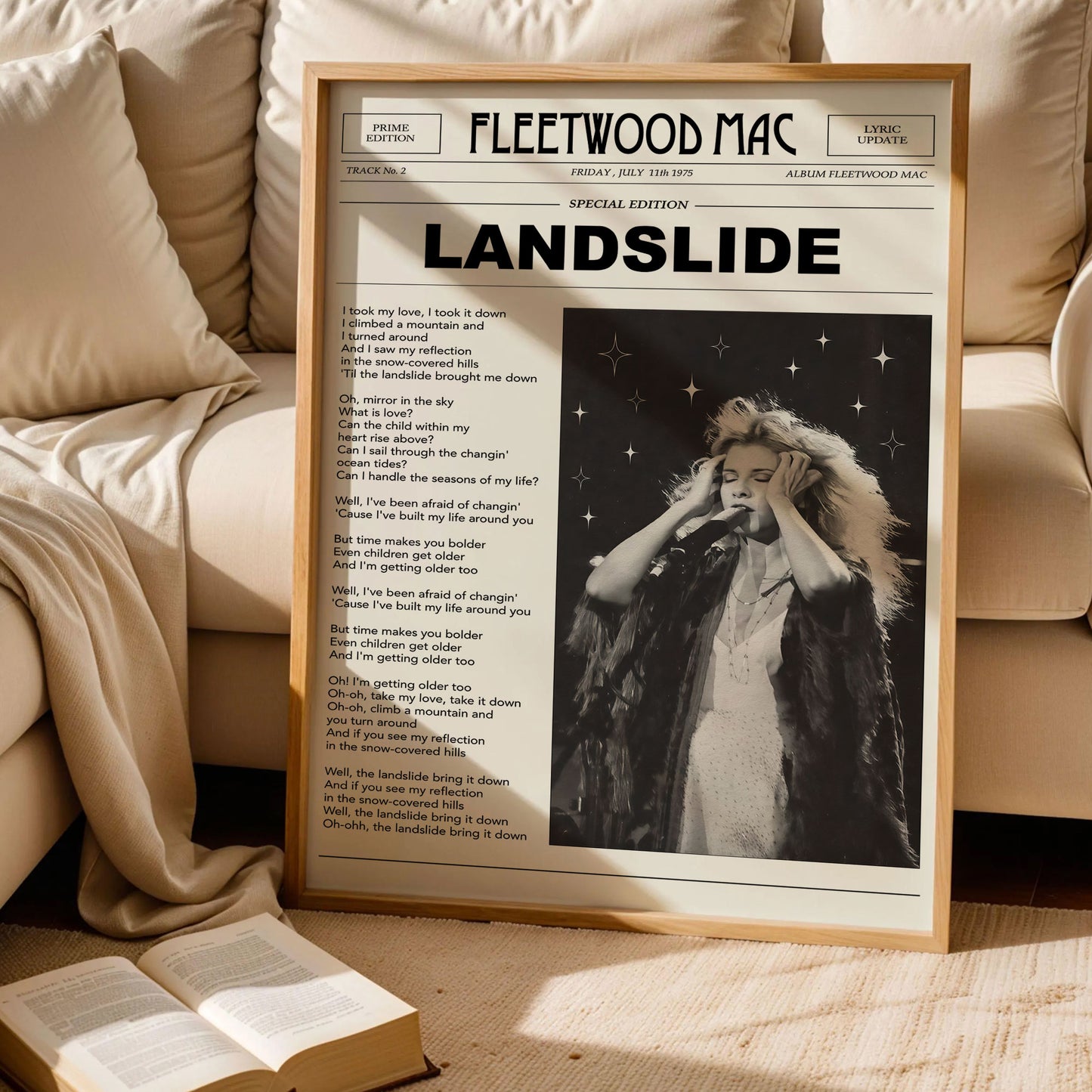 Fleetwood Mac Trendy Newspaper Art
