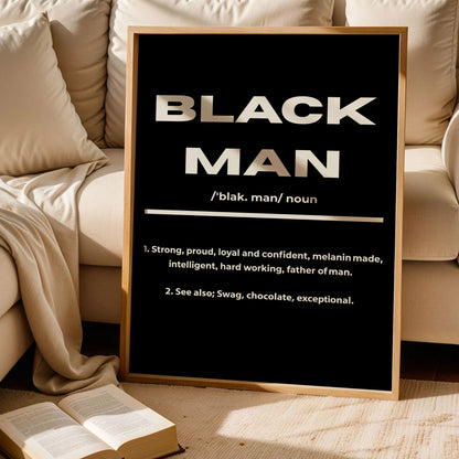 Black Man Quote Poster