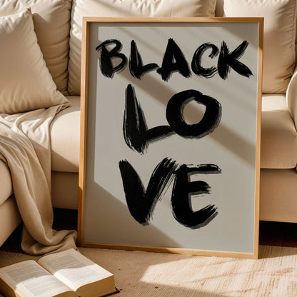 Black Love Quote Wall Art