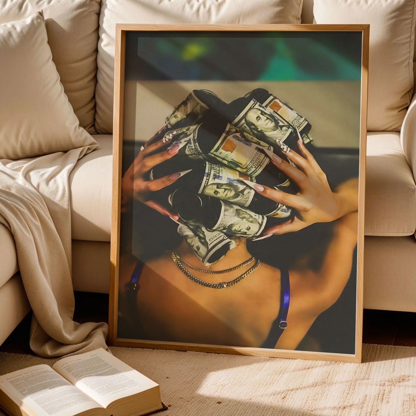 Black Woman Money Art Print