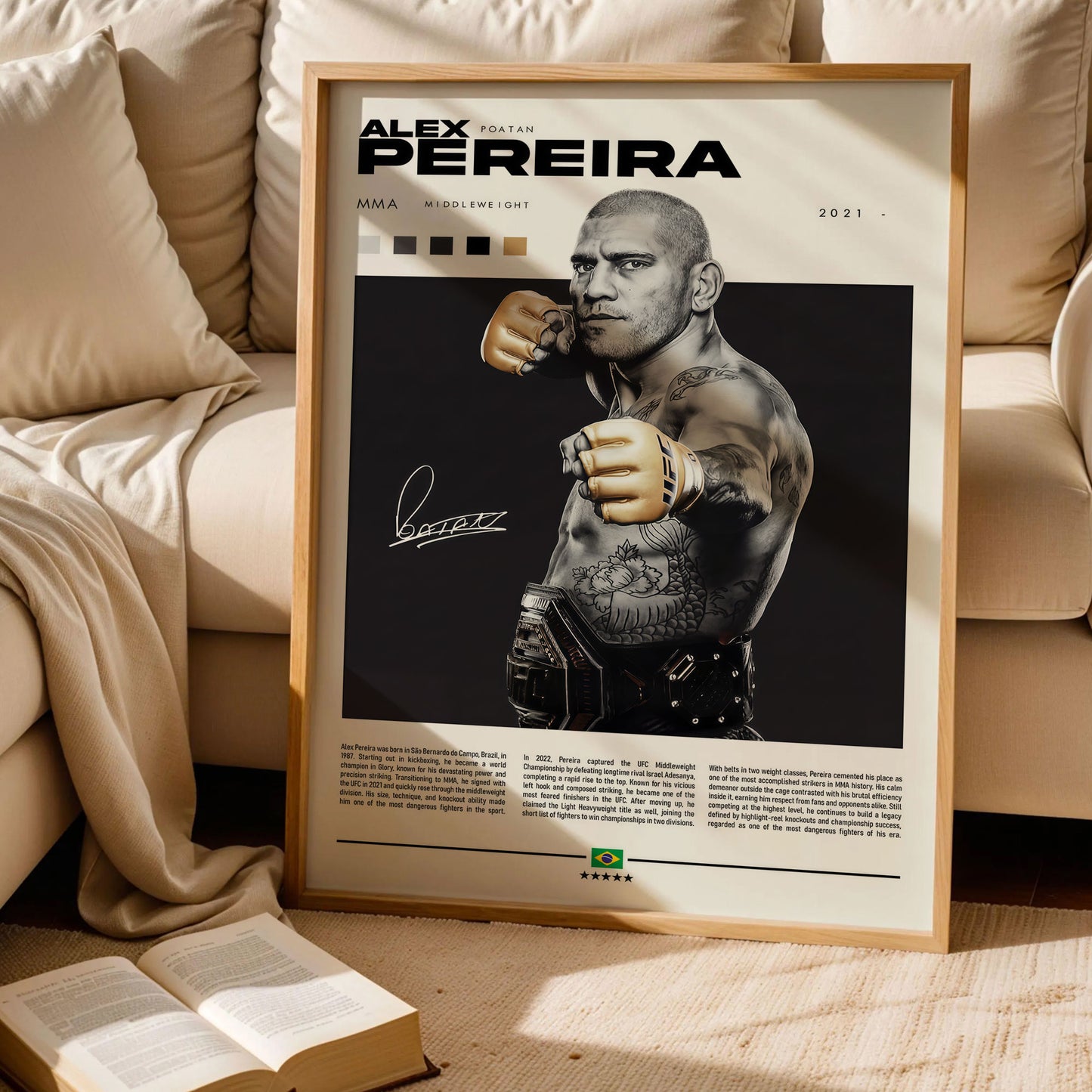 Alex Pereira UFC Champion Poster