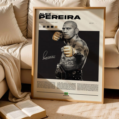 Alex Pereira UFC Champion Poster