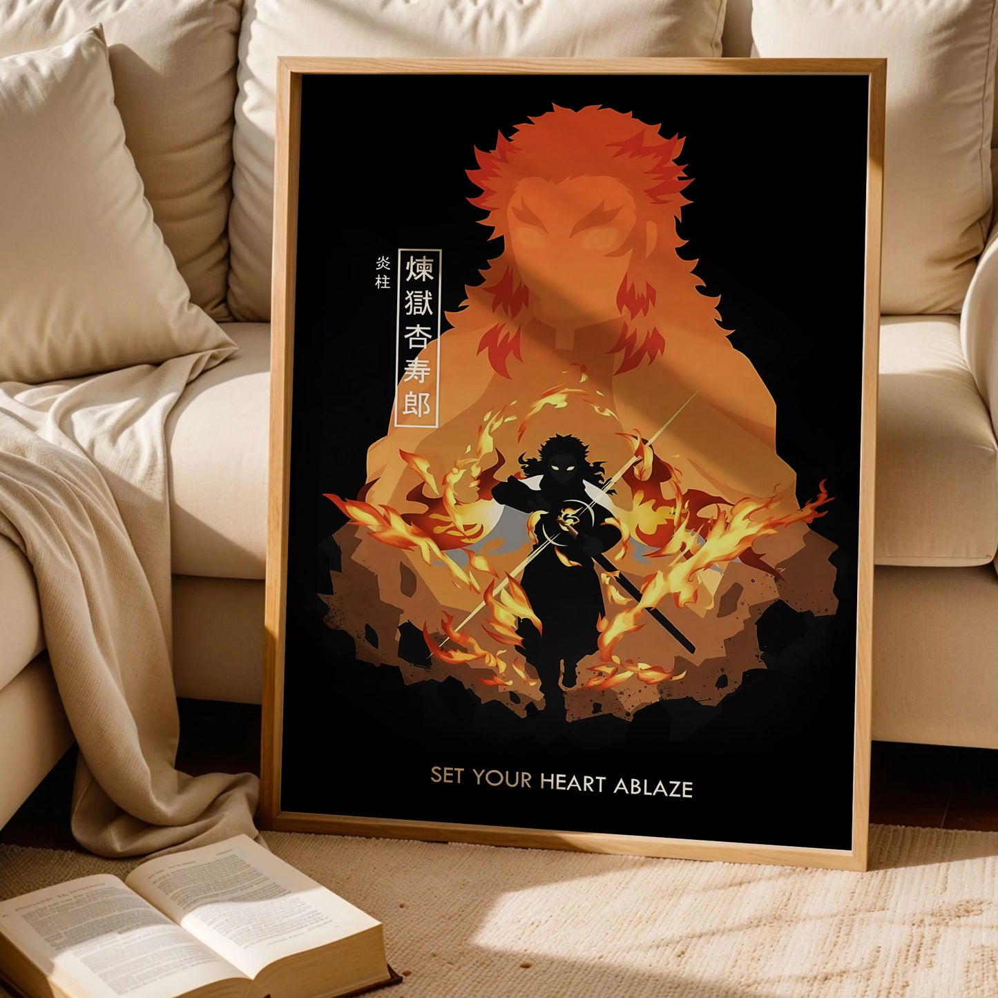 Set Your Heart Ablaze Demon Slayer Poster