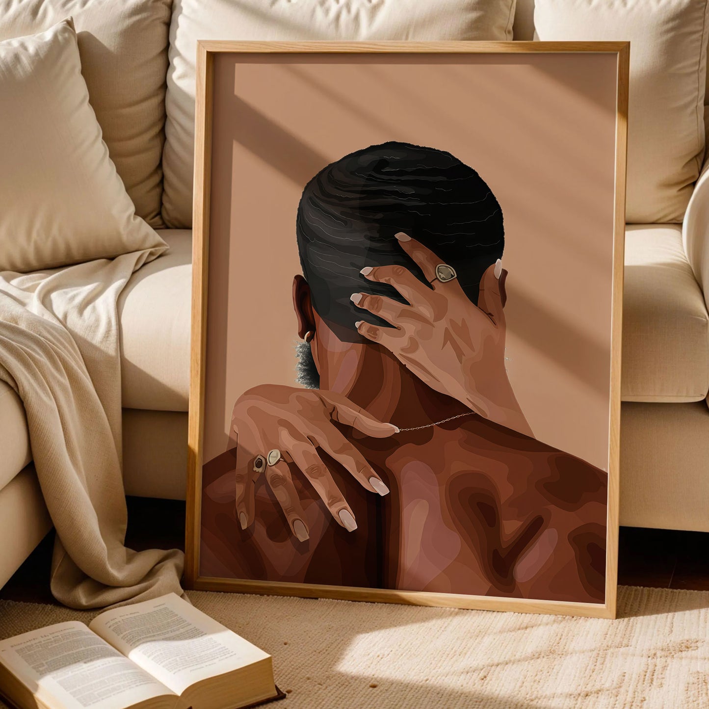 Black Couple Art Print