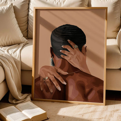 Black Couple Art Print