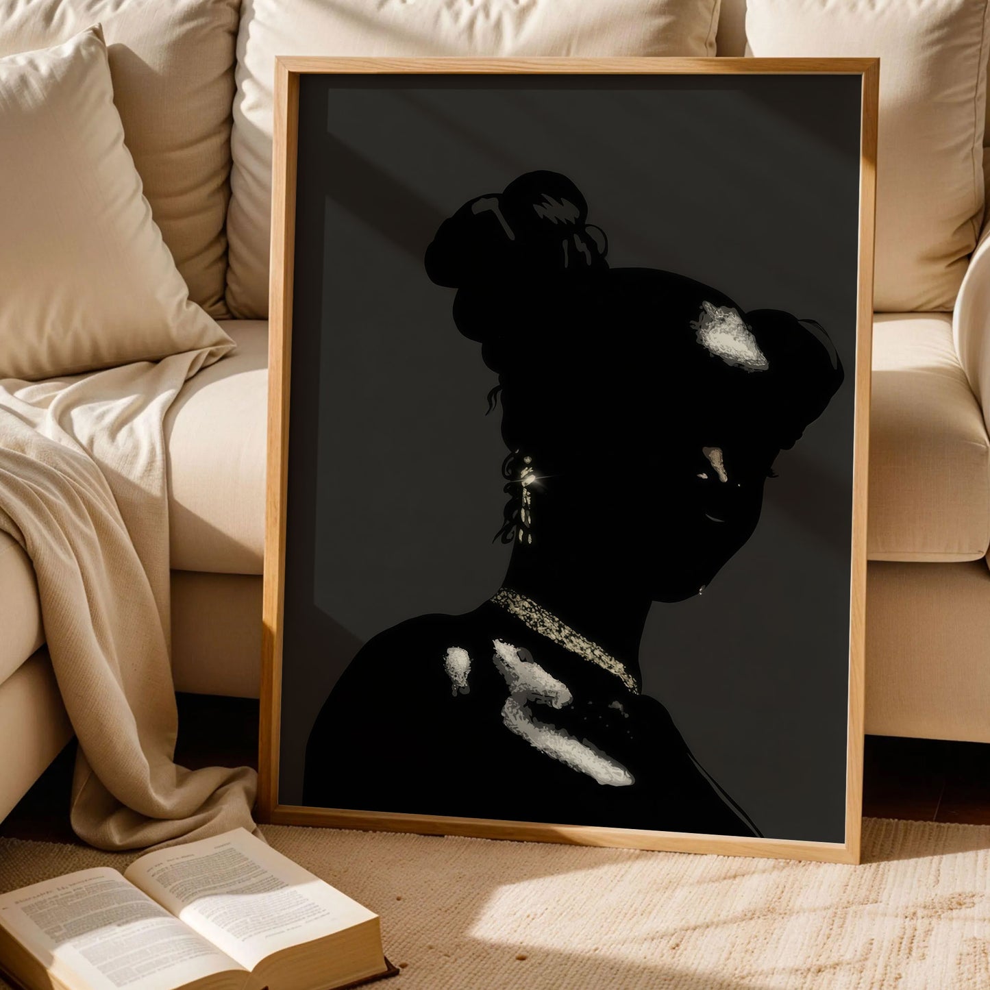 Black Woman Silhouette Art Print
