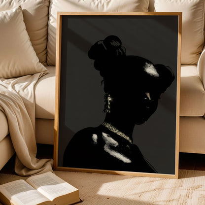 Black Woman Silhouette Art Print