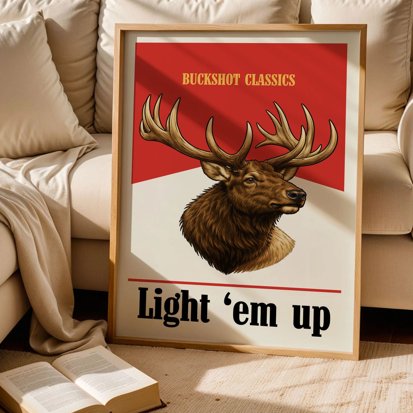 Retro Style Humorous Elk Poster