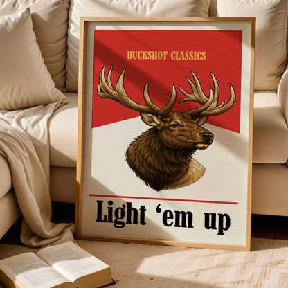 Retro Style Humorous Elk Poster