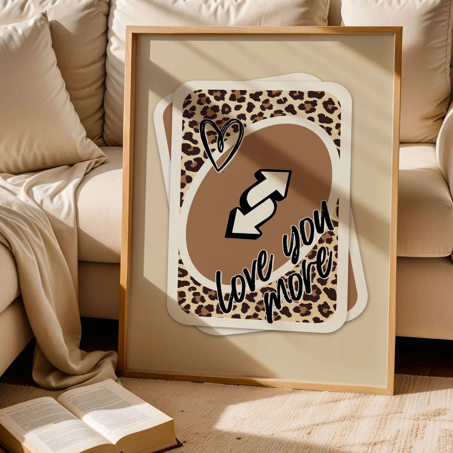 Love You More UNO Card Print