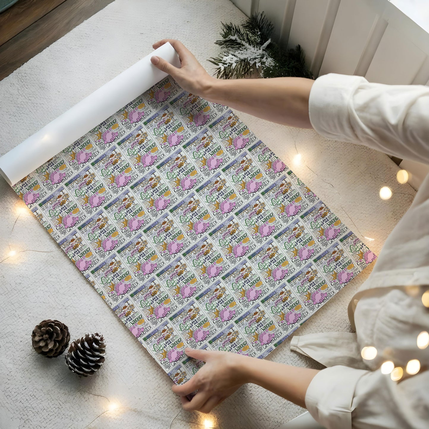 Wizard School Wrapping Paper Shiz Gift Decor