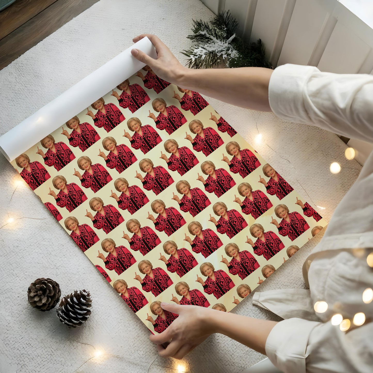 Malcolm In The Middle Wrapping Paper Betty White Cameo Paper