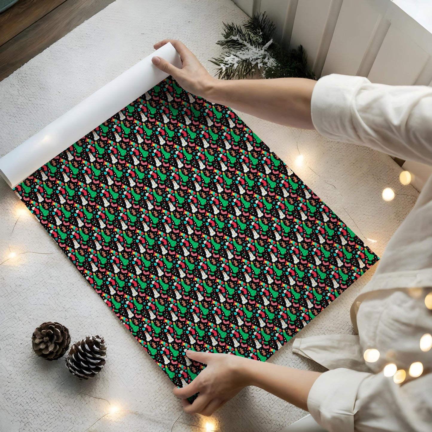 Christmas Wrapping Paper Festive Holiday Gift Wrap