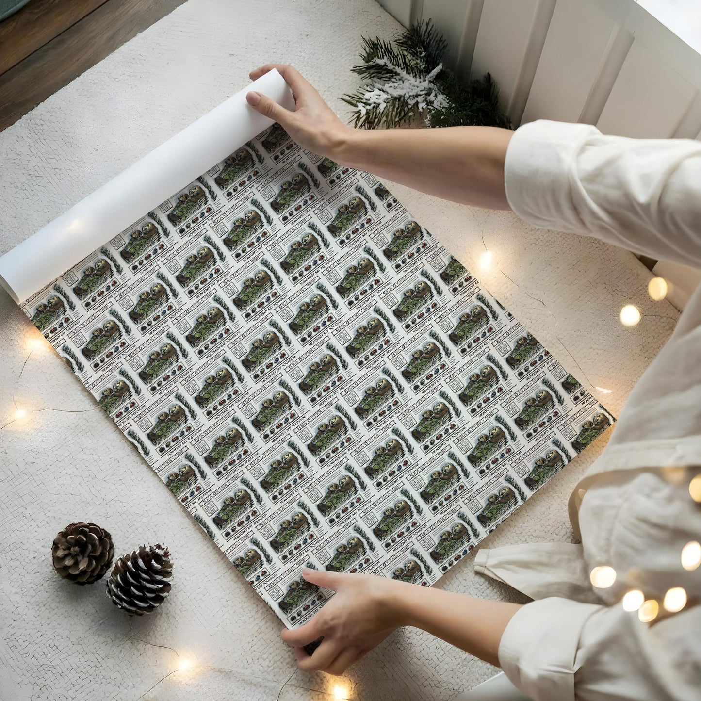 Vintage Otter Wrapping Paper Monterey Bay Gift Wrap