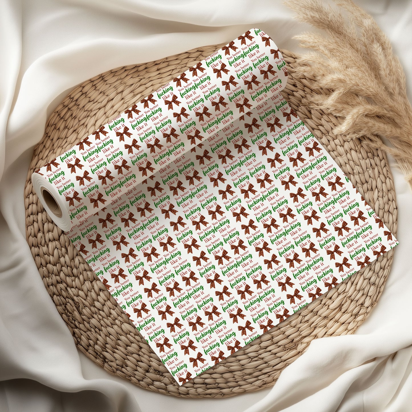 Funny Bow Wrapping Paper