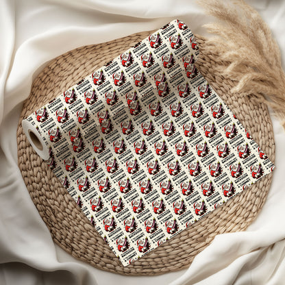 Funny Santa Adult Christmas Wrapping Paper